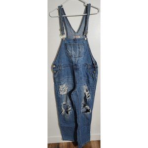 DENIM OVERALLS SIZE 16 Smoke free home NO stains lots of tears lol